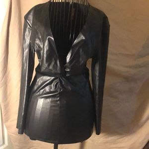 Vegan leather dress